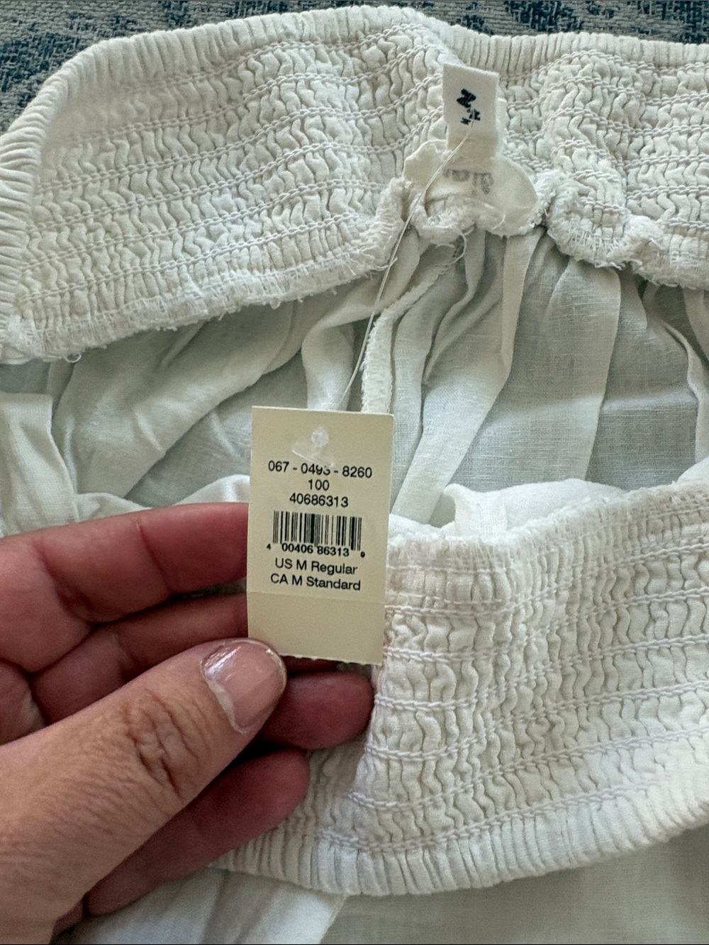 aerie Cream Elastic-Waist Gauzy Wide-Leg Pants - Picture 4 of 5